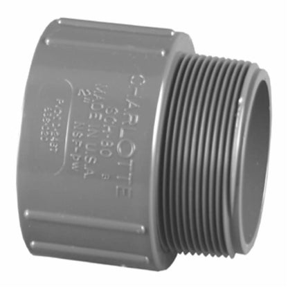 Male Adapter, 2 in, Socket x MNPT, SCH 80/XH, PVC