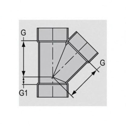 LabWaste® Acid Waste Wye, 2 in, CPVC