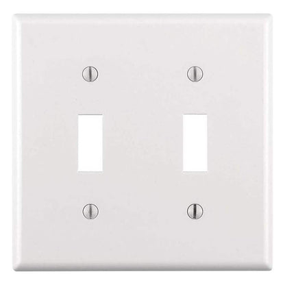 White 2-Gang Toggle Wall Plate (1-Pack)