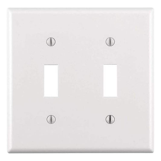 White 2-Gang Toggle Wall Plate (1-Pack)