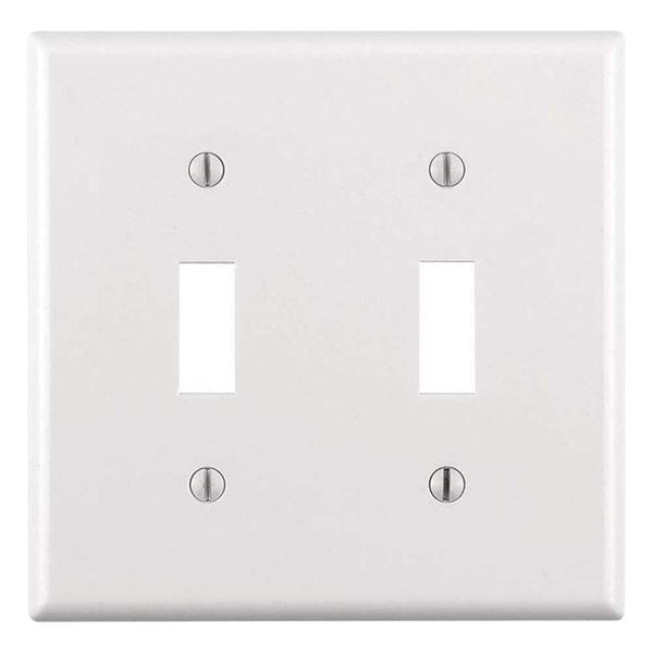White 2-Gang Toggle Wall Plate (1-Pack)