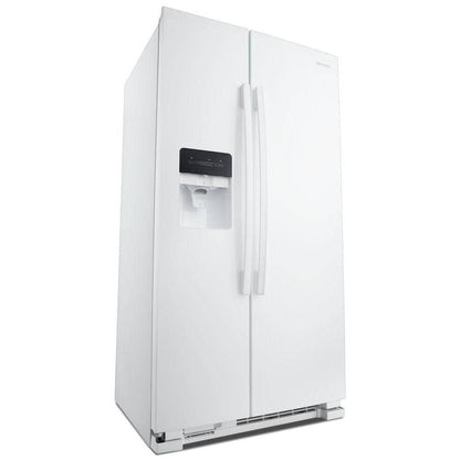 33" Width 21.4 cu. ft. Side by Side Refrigerator in White