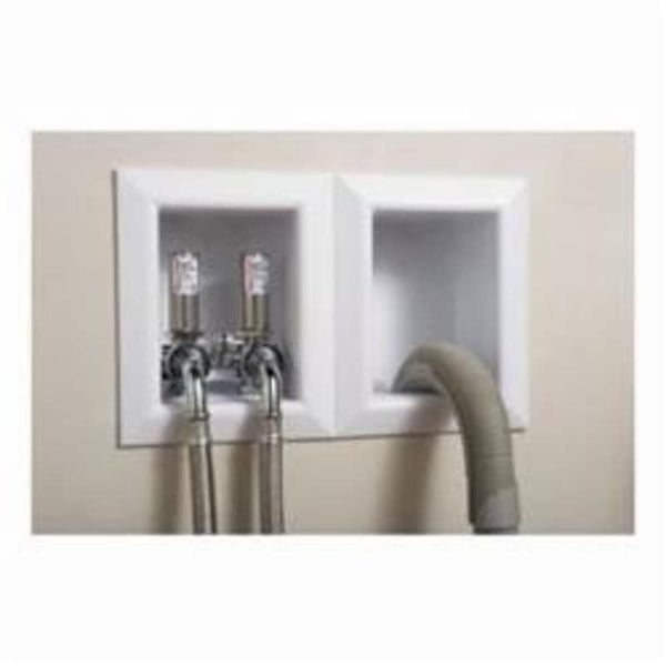 OxBox™ Outlet Box With (2) MiniRester™ Arresters and Plain Valve, 1/2 in, PEX F1807 Crimp™ x 3/4 in, Male Hose Thread Outlet, ABS