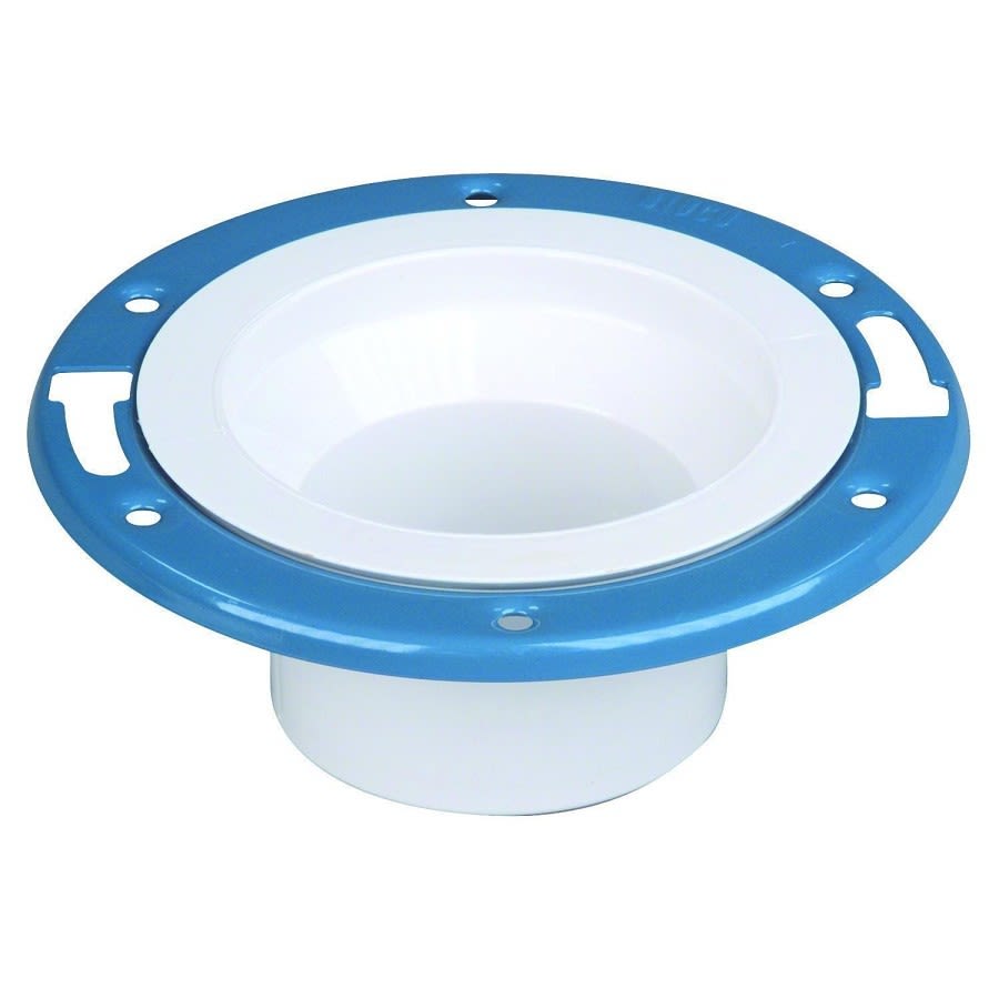 Adjustable Closet Flange, 4 x 3 in, Spigot, PVC, SCH 40/STD