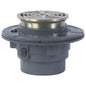 FD15-R Floor Drain, 4 in Outlet, No Hub, 5 in Round Cast Iron Top