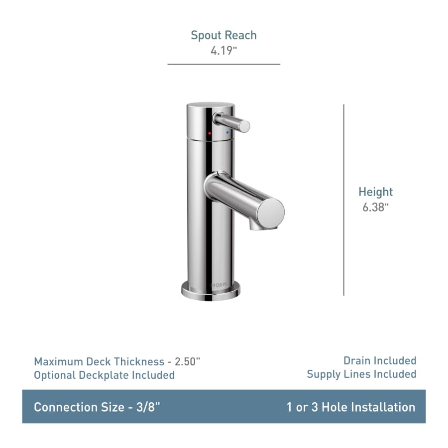 Align 1.2 GPM Single Hole Bathroom Faucet with Pop-Up Drain Assembly