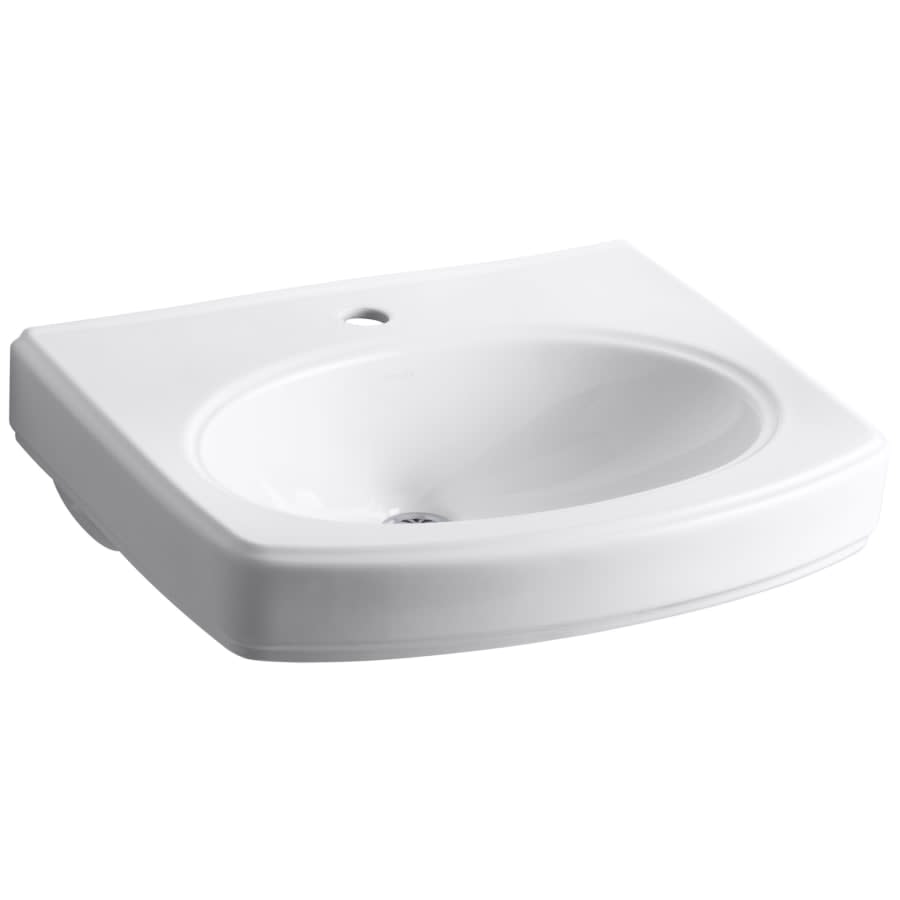 Pinoir 18" Wall Mounted Bathroom Sink with 1 Hole Drilled and Overflow