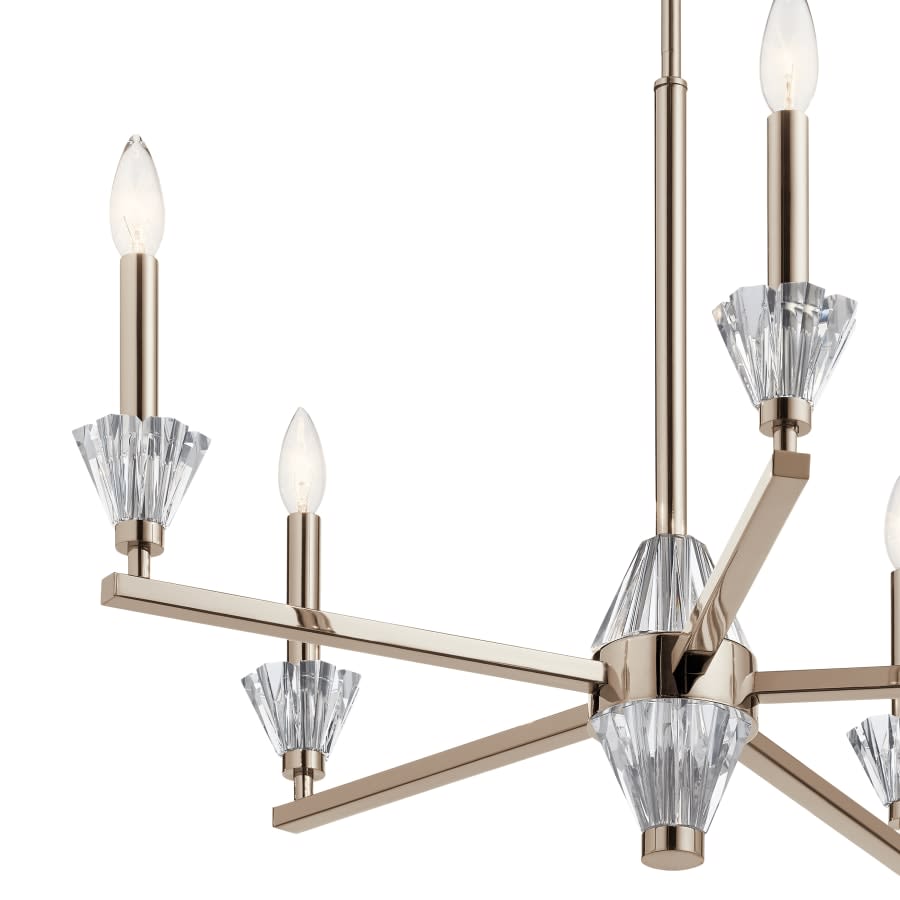 Calyssa 5 Light 28" Wide Crystal Taper Candle Style Chandelier