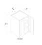 Wall Refrigerator Cabinet - 24"W x 36"H x 24"D