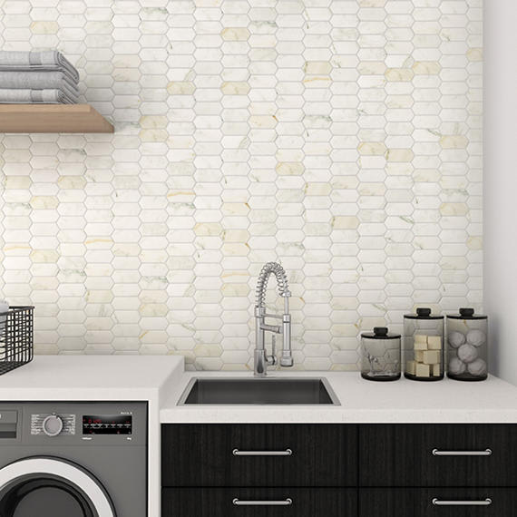 Marble Calacatta Gold Hexagon 2X2 Honed