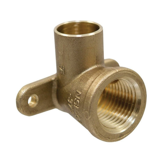 Drop Ear 90 deg Elbow, 1/2 in, C x FNPT, Copper