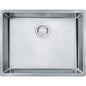 Cube Single Bowl Kitchen Sink, Under Mount, 22-3/4 x 17-3/4 in, 9 in Bowl Depth, 18 ga Satin Steel, Stainless