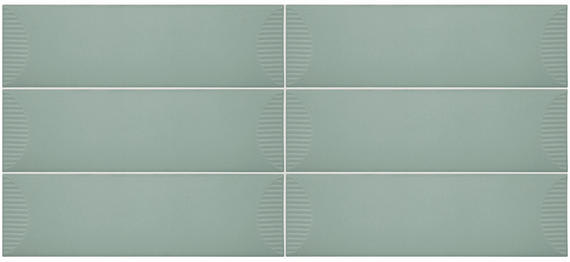 Stencil Mint Rectangle, Half Moon 4X12 Matte