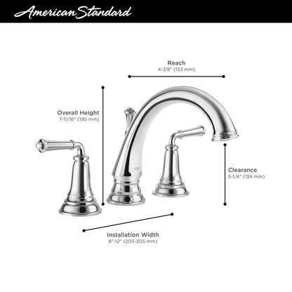 Delancey 1.2 GPM Widespread Bathroom Faucet with Lever Handles and Pop-Up Drain Assembly