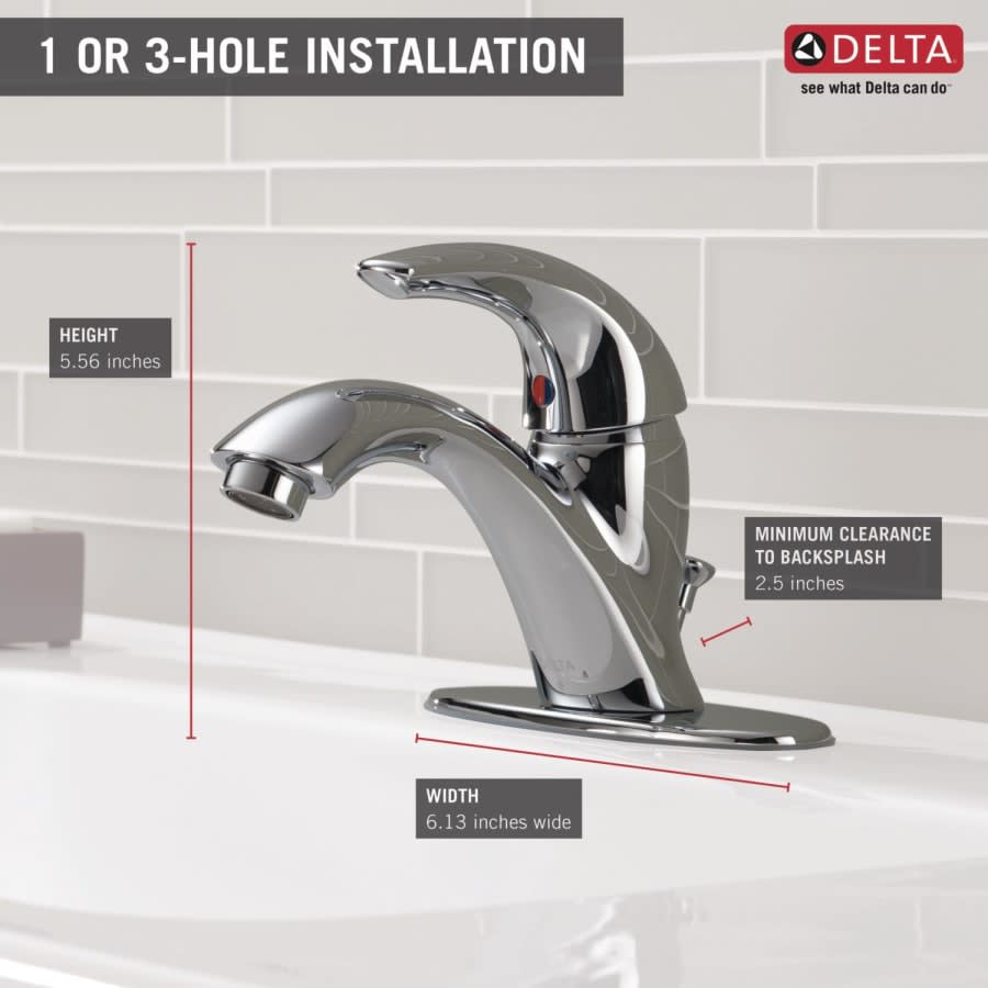 Cspout Single Hole Bathroom Faucet - Free Pop-Up Drain with purchase and 3-Hole Cover Plate