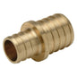 Adapter, 1 x 3/4 in, Crimp PEX, Brass