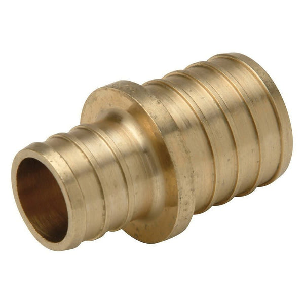 Reducer Coupling, 3/4 x 1/2 in, Crimp PEX, Brass