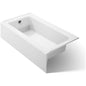 Bellwether Collection 60" Three Wall Alcove Bath Tub with Integral Apron and Left Hand Drain