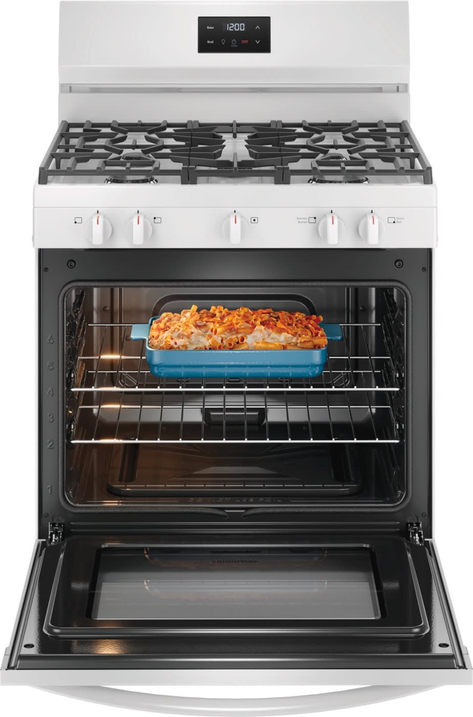 Frigidaire 30 in. 5.0 cu. ft. 5-Burner Gas Range with Manual Clean in White