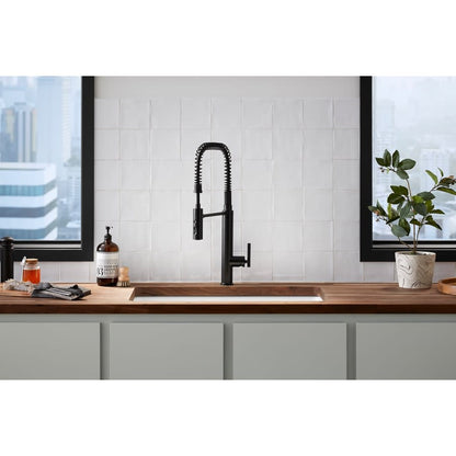 Purist 1.5 GPM Single Hole Pre-Rinse Kitchen Faucet with Sweep Spray, DockNetik, and MasterClean Technologies