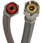 Flexible Water Supply, 1/2 in, Comp x FNPT, 12 in L, Stainless Steel