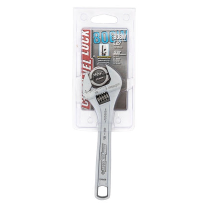 6 in, Adjustable Wrench, 15/16 in Wide, Chrome