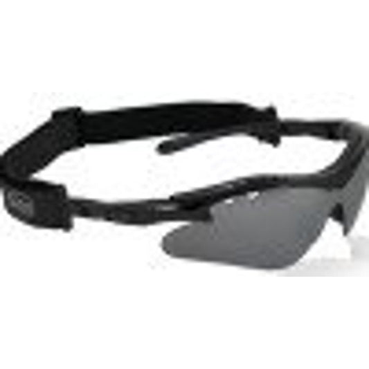 Vulcan Safety Glasses, Black Frame, Smoke Mirror Lenses