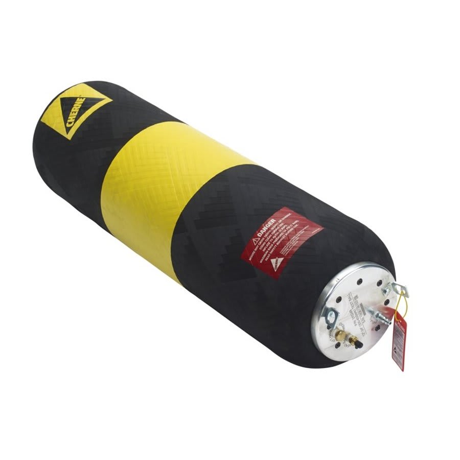 Test-Ball® I-Series® Pneumatic Plug, 6 to 12 in Pipe, 25 in L, 15 psi Working, Natural Rubber, Black