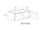 Wall Cabinet - 27"W x 12"H x 12"D Glass Door Only