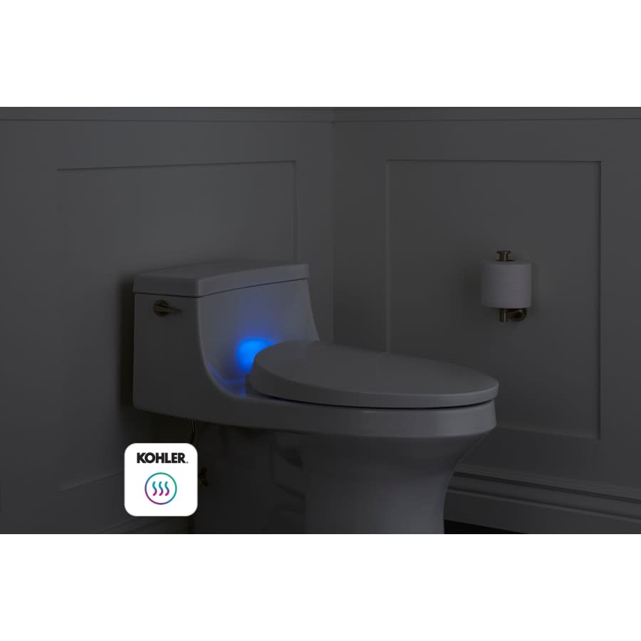 PureWarmth Elongated Toilet Seat and Lid with Soft Close, Quick Release, and Night Light