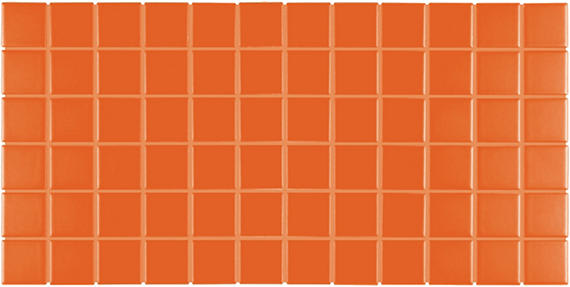Color Wheel Mosaic Orange Burst Herringbone 1X3 Glossy