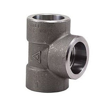 Tee, 4 in, Socket Weld, SCH 80/XH, Forged Steel, 3000 lb