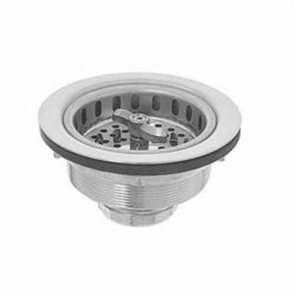 Spin-N-Lock Sink Basket Strainer, Stainless Steel Body w/ Stainless Steel Screw-In Basket, Polished Chrome