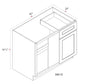 Blind Base Corner Cabinet - 42"W x 34- 1/2"H x 24"D