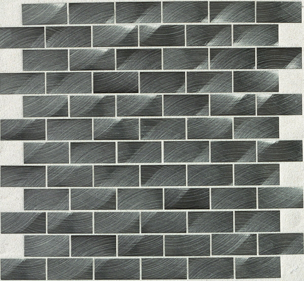 Structure Gunmetal Brick 1/2X1 Satin