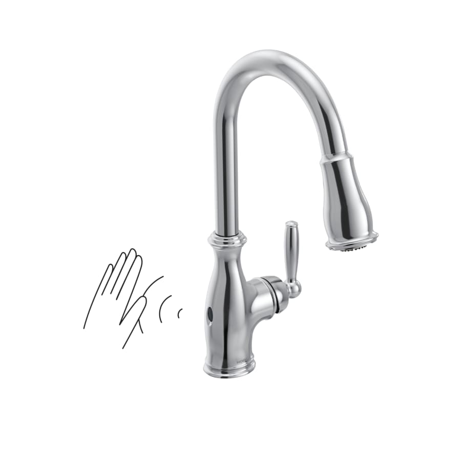 Brantford 1.5 GPM Single Hole Pull Down Kitchen Faucet with Duralast, Duralock, MotionSense, PowerClean, and Reflex Technology - Includes Escutcheon