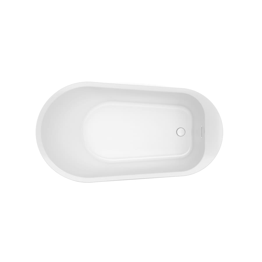 Bingham 59" Free Standing Acrylic Soaking Tub with Reversible Drain, Drain Assembly, and Overflow