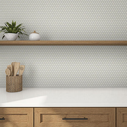 Uptown Glass Alabaster Hexagon 1X1 Mixed