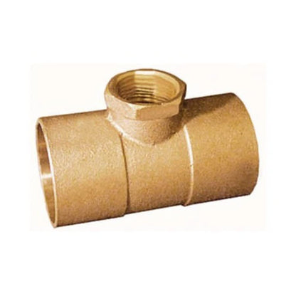 Tee, 1-1/4 x 1-1/2 x 1 in, C x C x FNPT, Copper