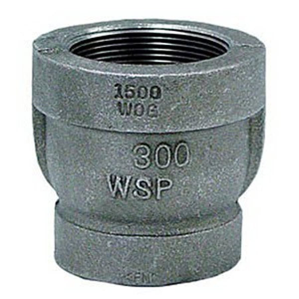 Reducer Coupling, 1-1/4 x 1 in, FNPT, 300 lb, Malleable Iron, Black