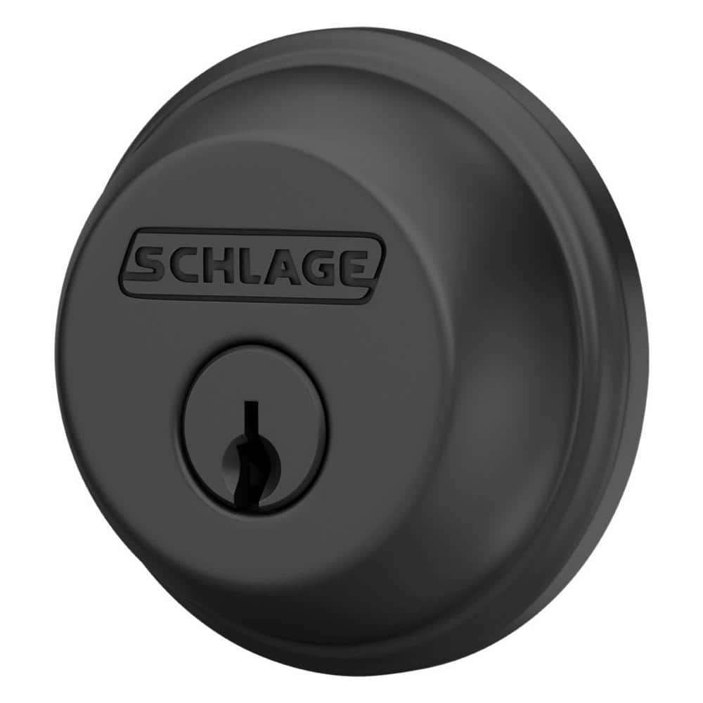 B60 Series Matte Black Single Cylinder Deadbolt Certified Highest for Security and Durability