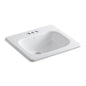 Tahoe® Top Mount Lavatory Sink, ADA, 21 x 19 x 8-9/16 in, Cast Iron, White