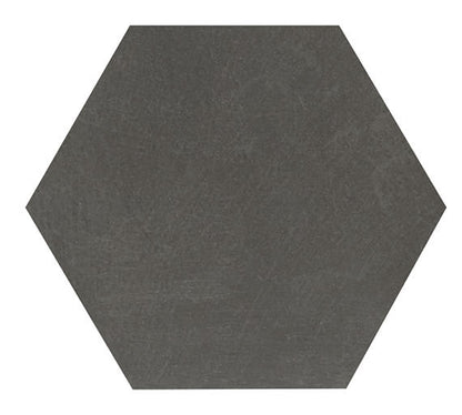 Moroccan Concrete Charcoal Hexagon 8X9 Matte