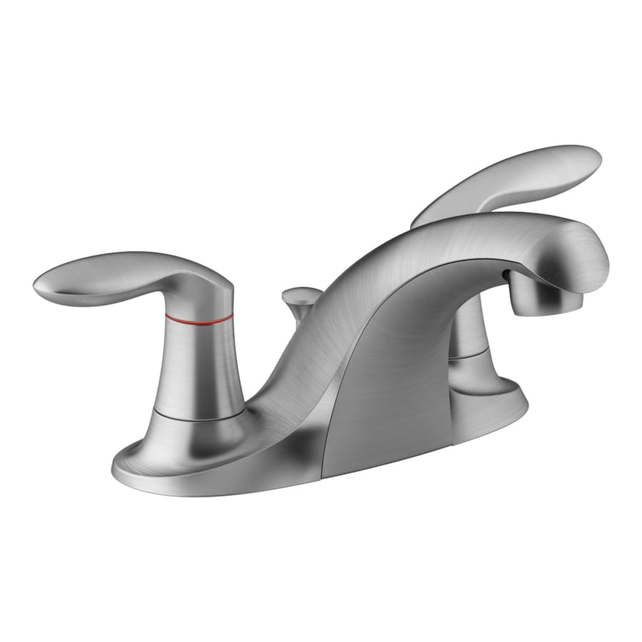 Coralais 1.2 GPM Centerset Bathroom Faucet with Metal Pop-up Drain Assembly