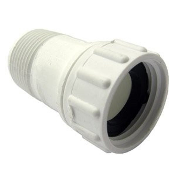 Male Adapter, 3/4 in, Female Hose Thread x MNPT, SCH 40/STD, PVC