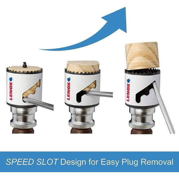 SPEED SLOT® Hole Saw With T2 Technology, 2-1/8 in Dia, Bi-Metal Cutting Edge