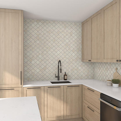 Mythique Marble Botticino Matte Arabesque 3X3 Matte