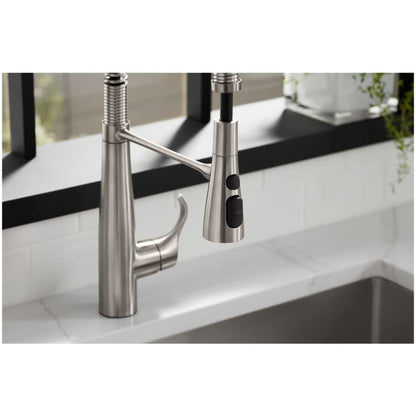 Simplice 1.5 GPM Single Hole Pre-Rinse Pull Down Kitchen Faucet - Includes Escutcheon