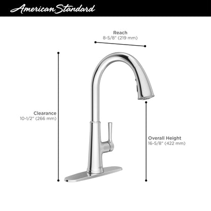 Renate 1.5 GPM Single Hole Pull Down Kitchen Faucet - Includes Escutcheon