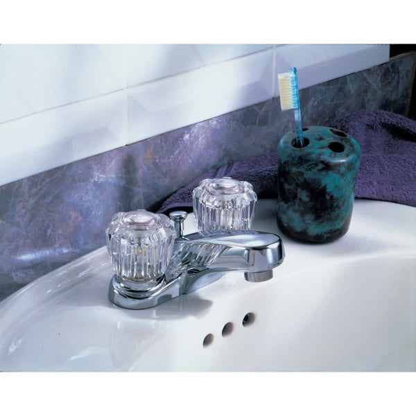 Classic Centerset Bathroom Faucet with Pop-Up Drain Assembly - Includes Lifetime Warranty